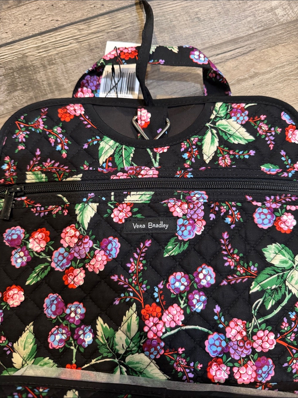 Vera Bradley Floral Quilted Travel Organizer Hanging Jewelry/toiletry Bag